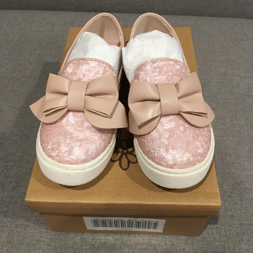 JoyFolie Kylie Pink Sequin Slip on Sneaker Size11T